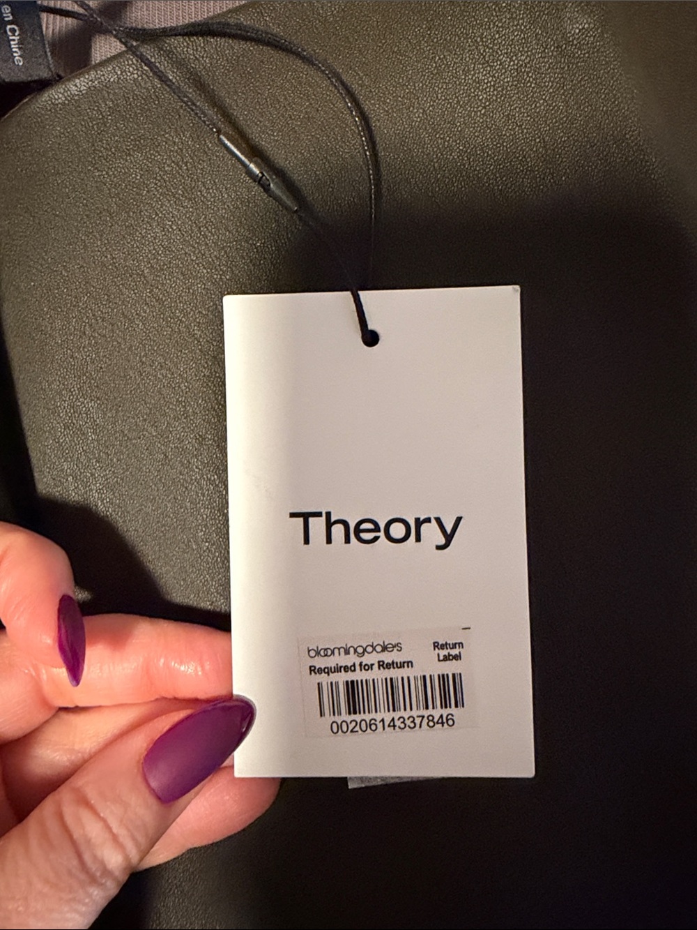Theory Green Slate Leather Skinny Pants- 2 NWT - Picture 3 of 9